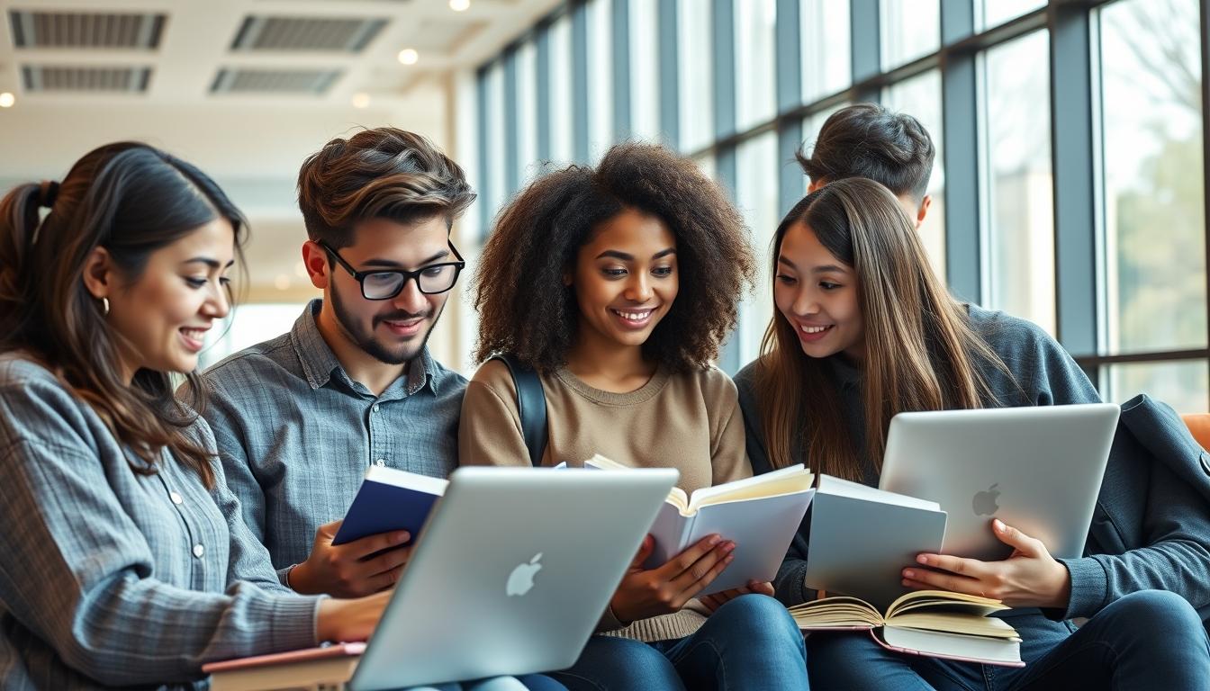 Modern university campus for students